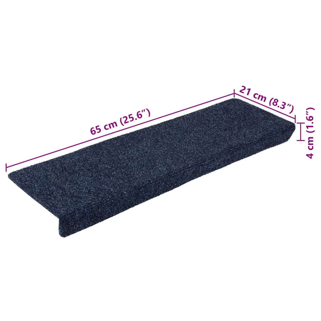 Tapetes de escada autoadesivos 10 peças 65x21x4 cm antracite borda retangular