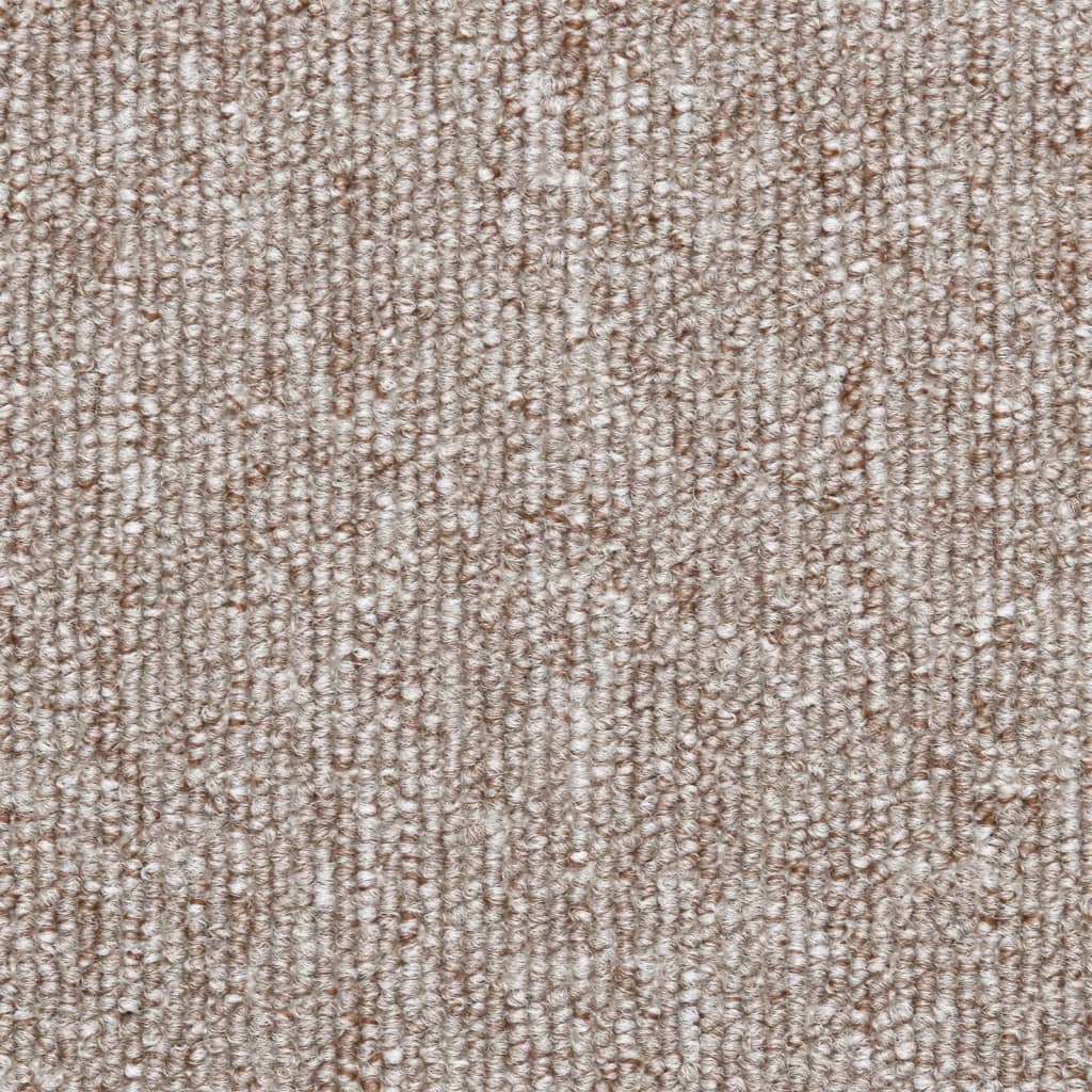Tapetes de escada 10 peças 56x17x3 cm marrom claro semicircular