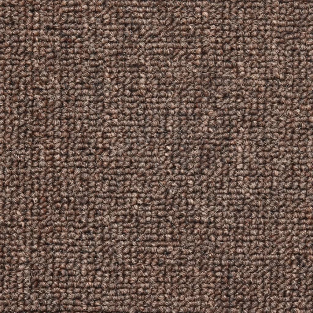 Tapetes de escada 10 peças 56x17x3 cm marrom café meio redondo