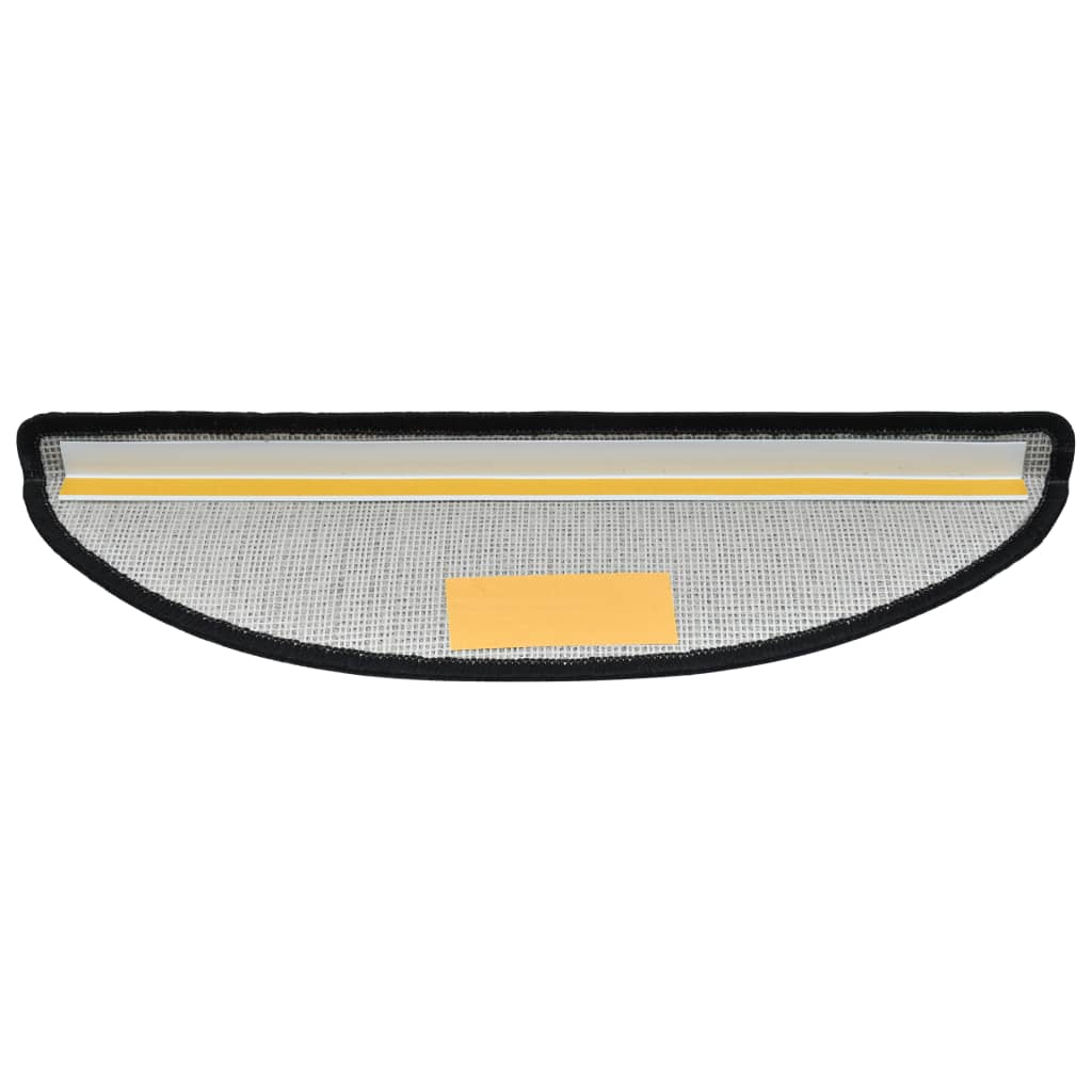 Tapetes de escada 10 peças 65x24x4 cm cinza escuro semicircular grande