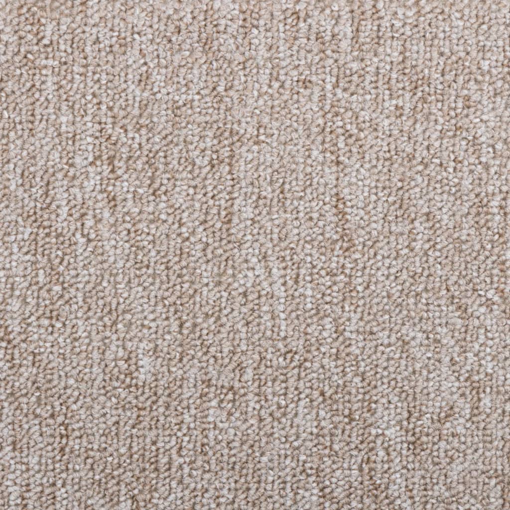 Tapetes de escada 10 peças 65x24x4 cm marrom claro meio redondo grande