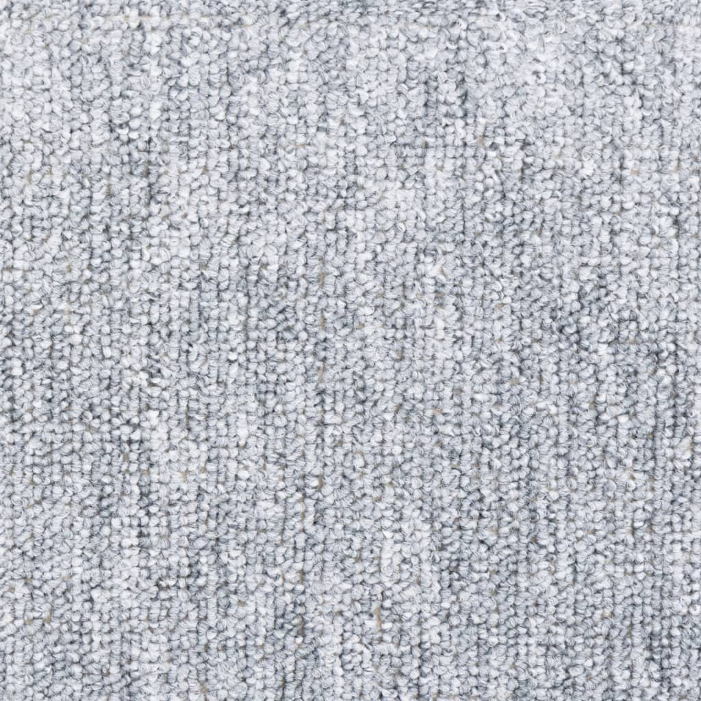 Tapetes de escada 10 peças 65x24x4 cm cinza claro semicircular grande