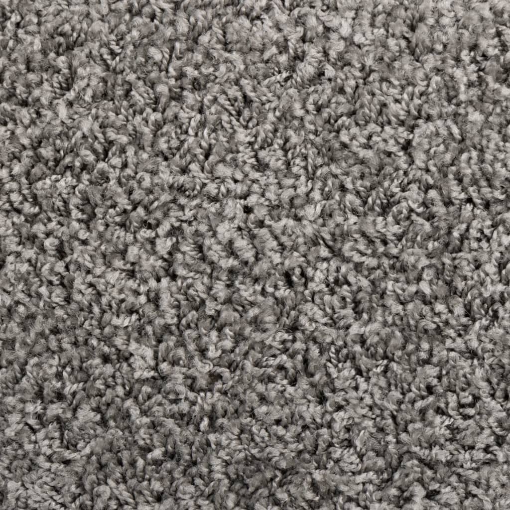 Tapetes de escada 10 peças 65x21x4 cm cinza semicircular grande