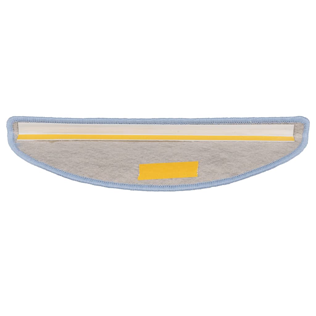 Tapetes escada adesivos aspeto sisal 15 pcs 56x17x3 cm azul
