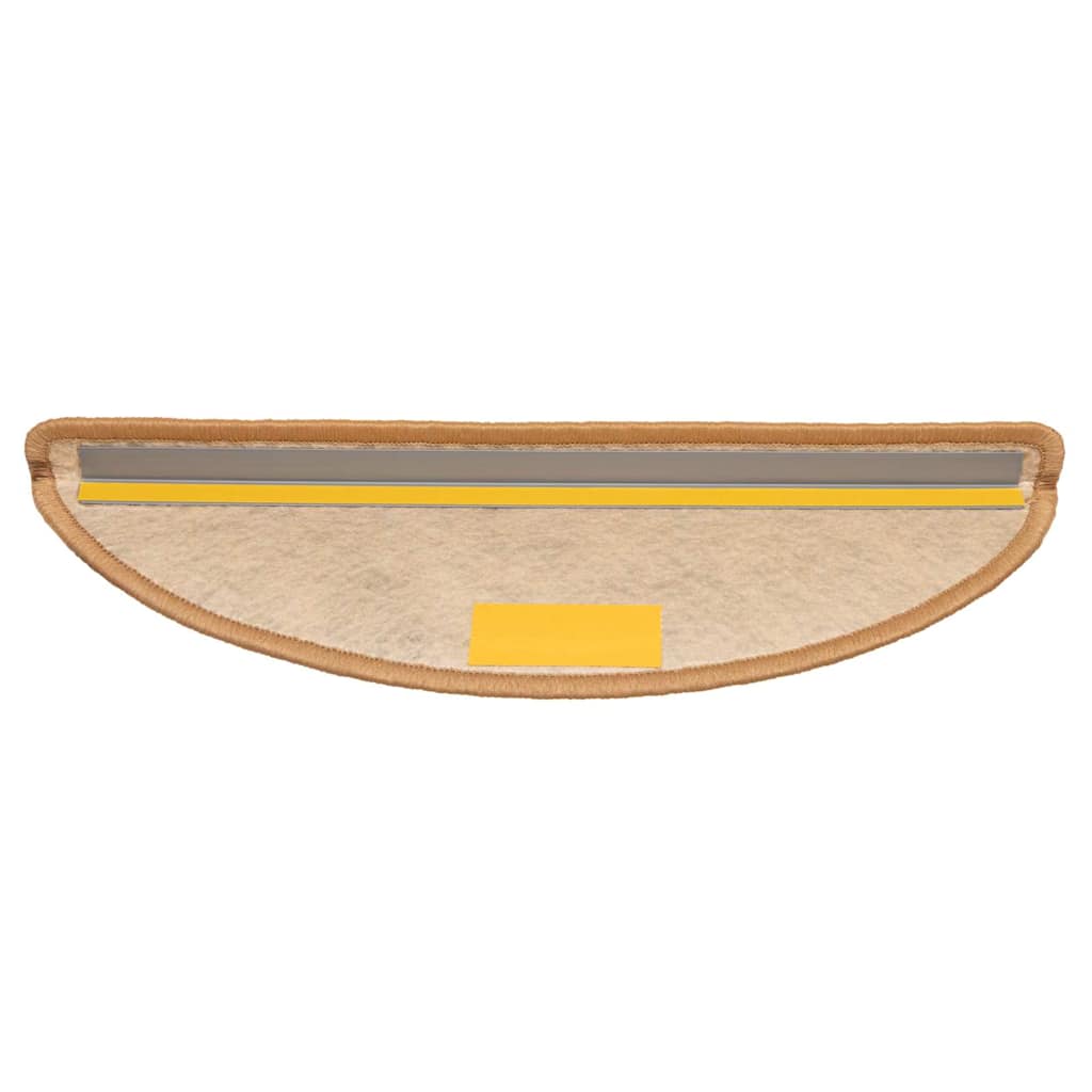 Tapetes escada adesivos aspeto sisal 15 pcs cor de sisal