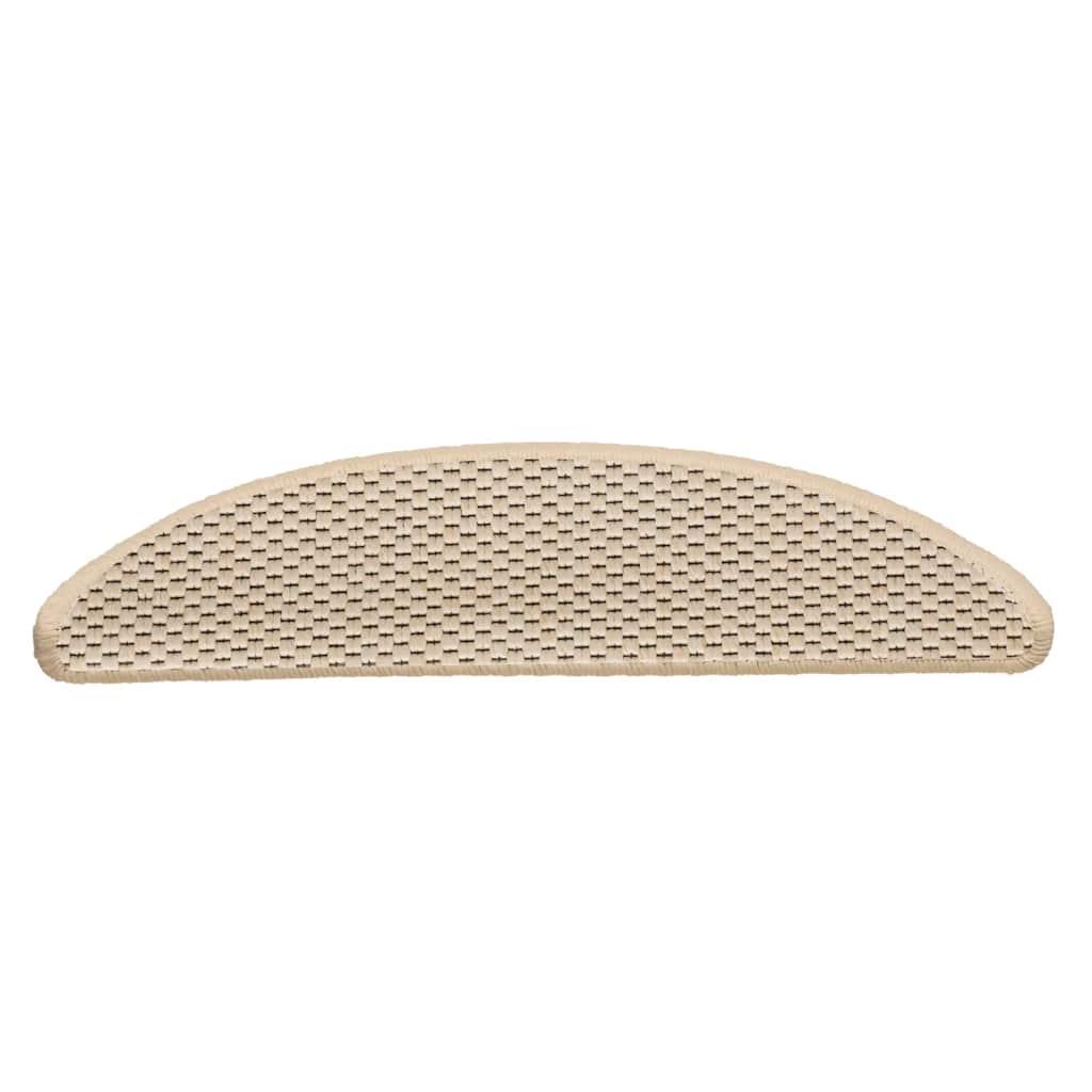 Tapetes escada adesivos aspeto sisal 15 pcs 56x17x3 cm berbere