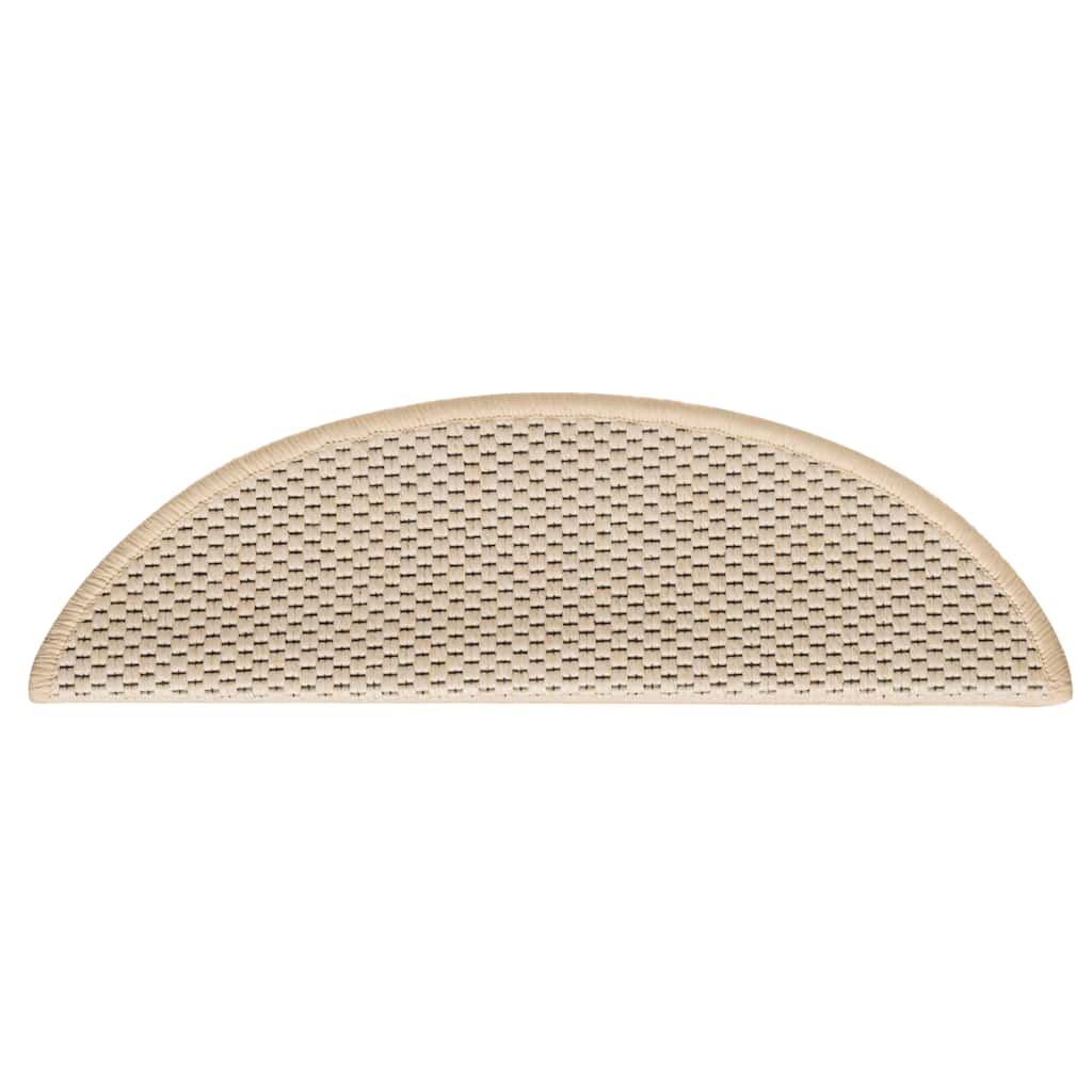 Tapetes escada adesivos aspeto sisal 15 pcs 56x17x3 cm berbere