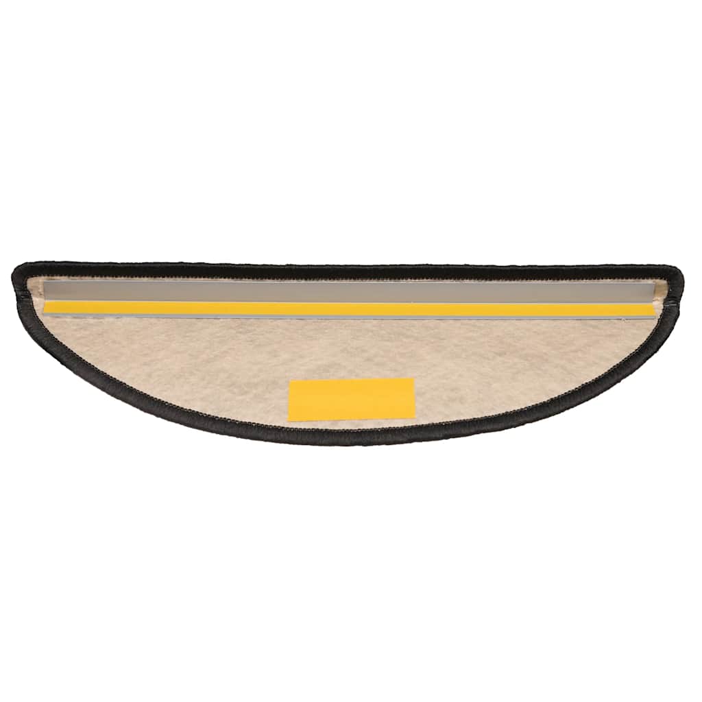 Tapetes escada adesivos aspeto sisal 15pcs 65x21x4 cm antracite