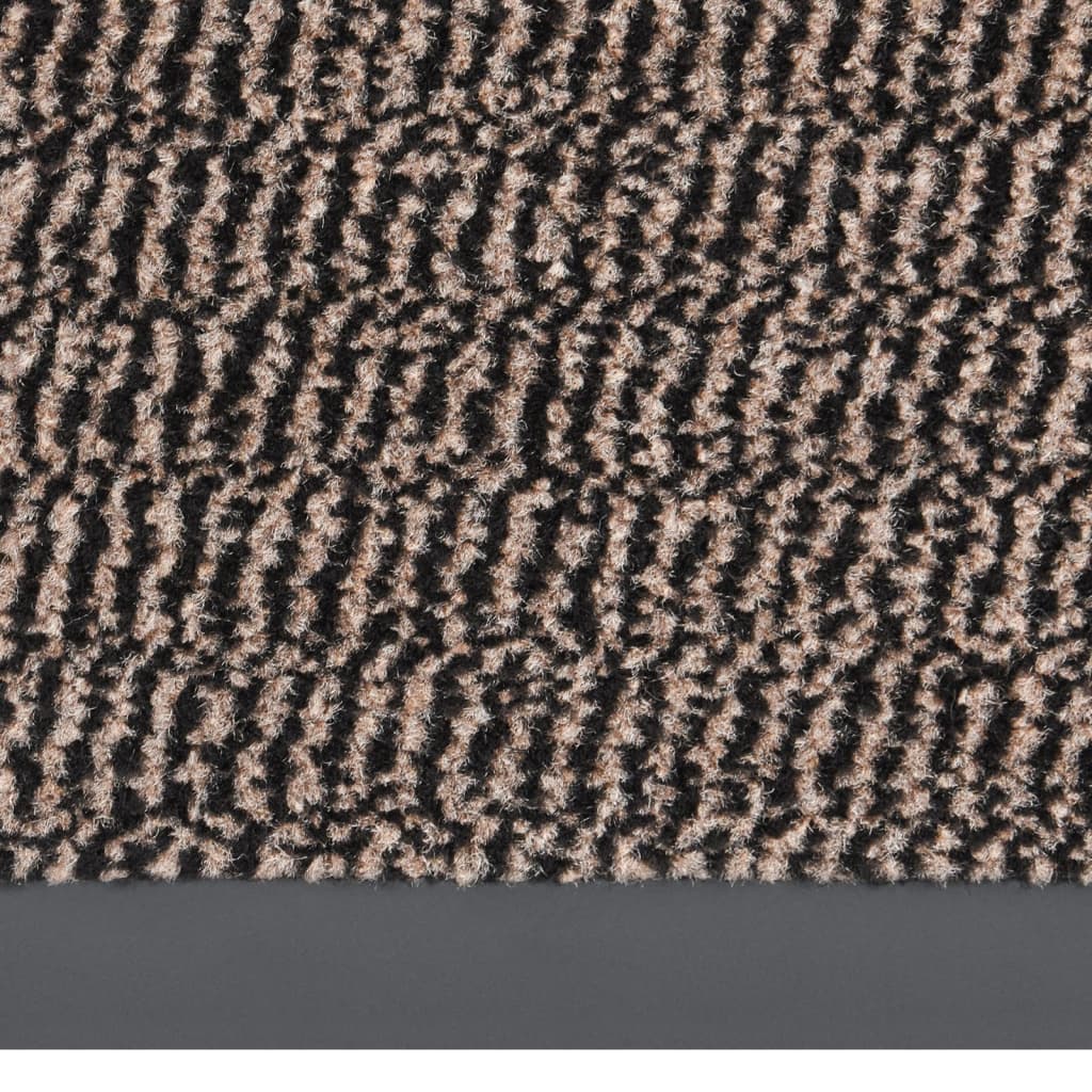Tapete de entrada tufado 60x180 cm castanho-escuro