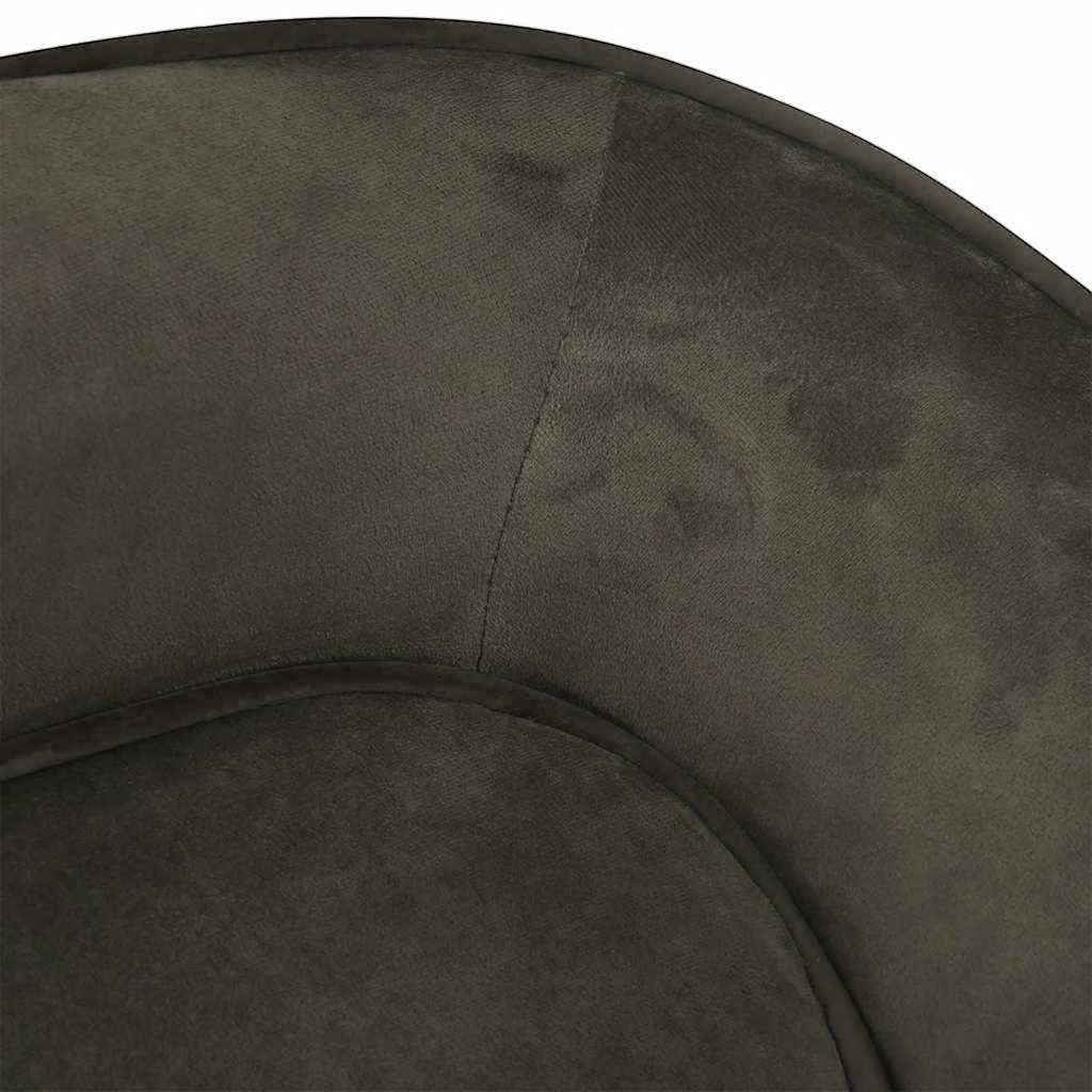 Sofá para cães 67x47x36 cm pelúcia cinzento-escuro