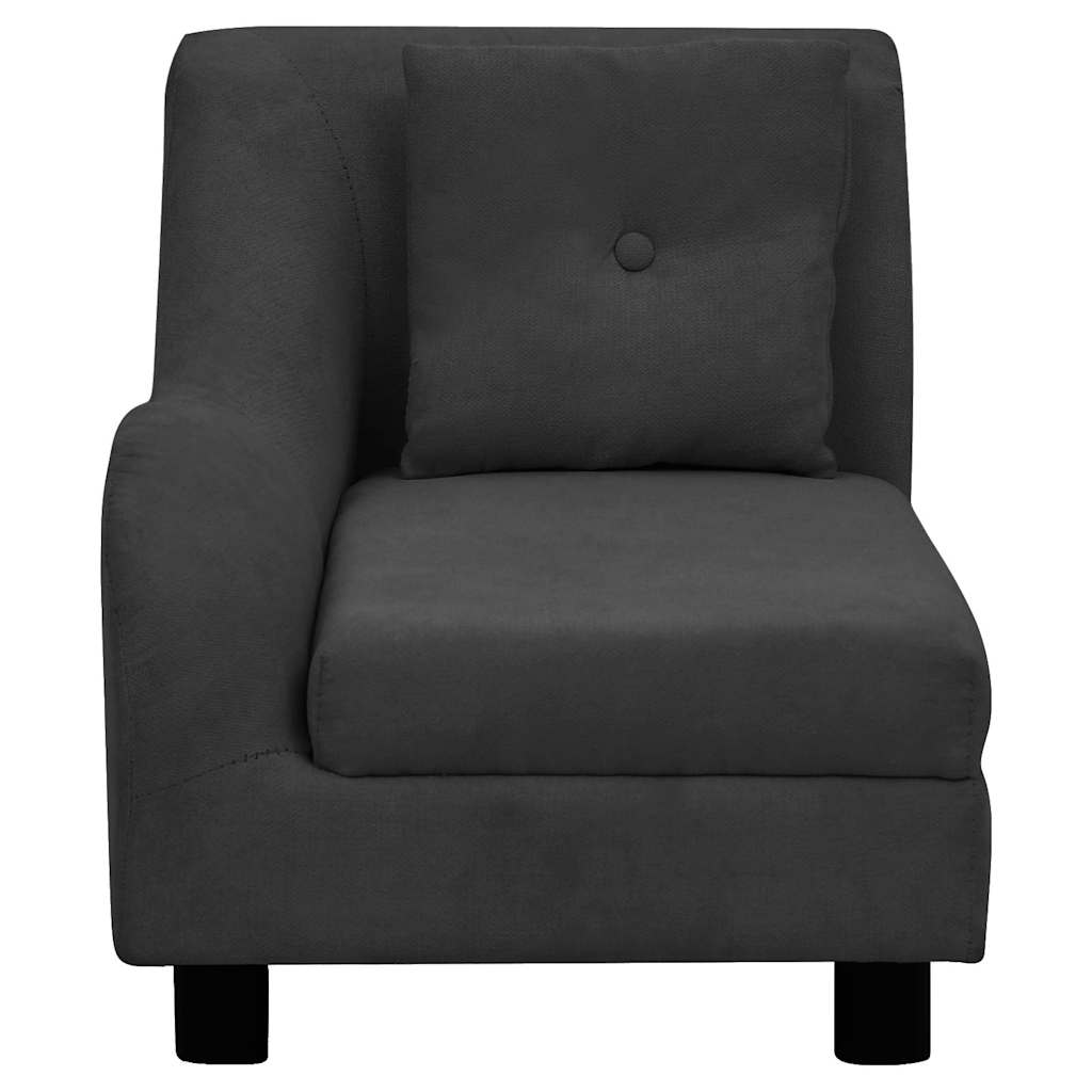 Sofá para cães com almofada 83x44x44 cm pelúcia preto