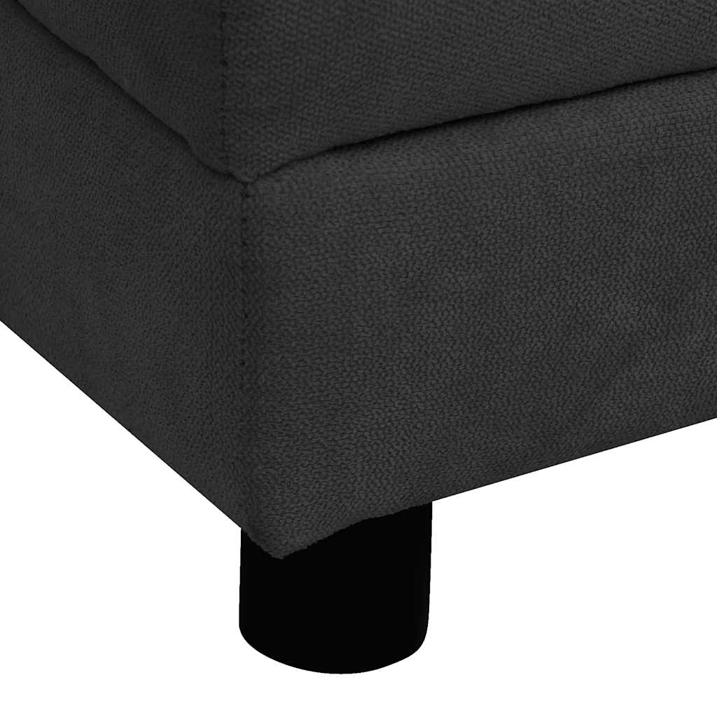 Sofá para cães com almofada 83x44x44 cm pelúcia preto