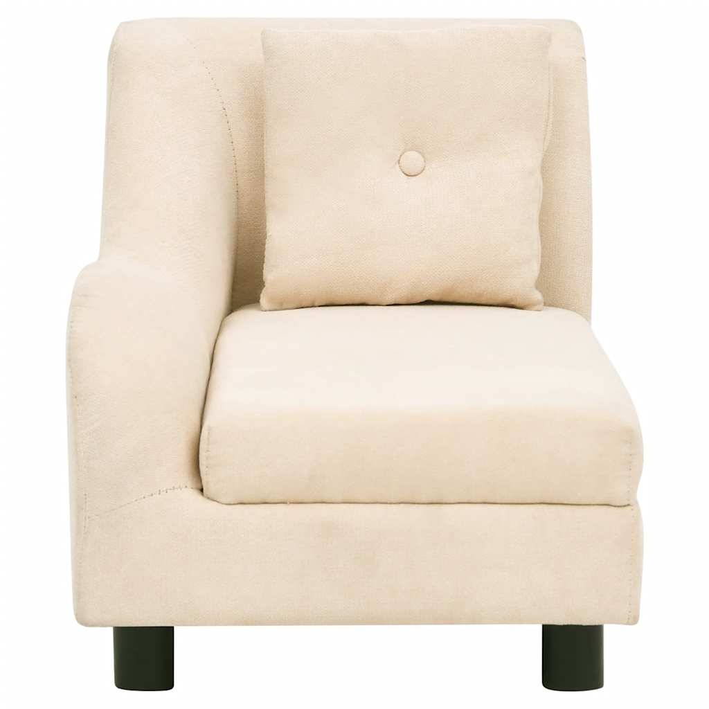 Sofá para cães com almofada 83x44x44 cm pelúcia creme