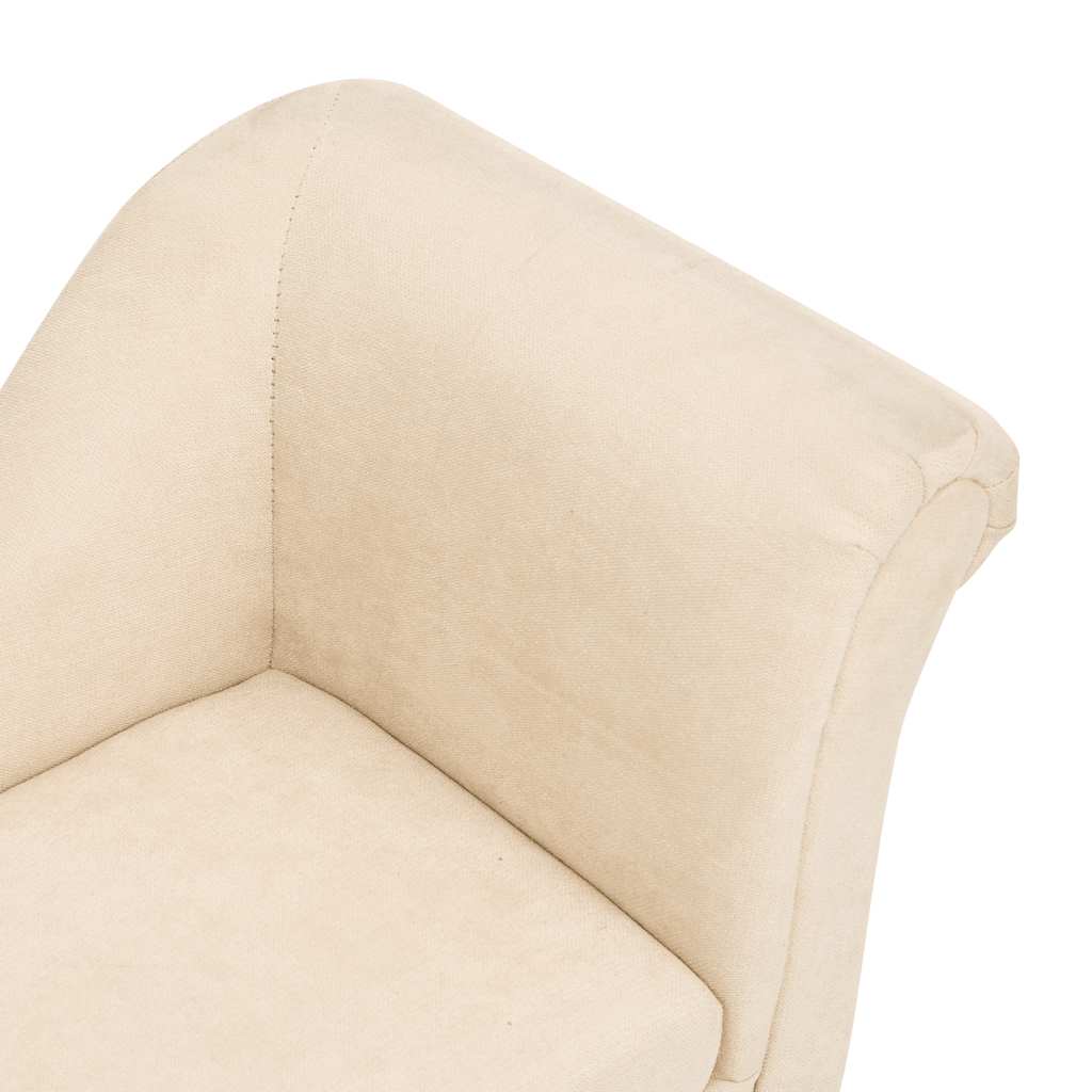 Sofá para cães com almofada 83x44x44 cm pelúcia creme