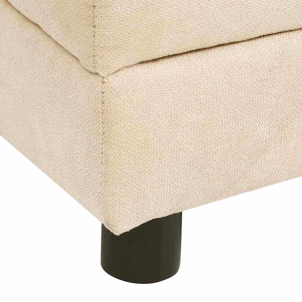 Sofá para cães com almofada 83x44x44 cm pelúcia creme