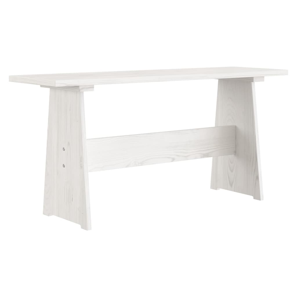 Mesa de jantar com banco REINE pinho maciço branco