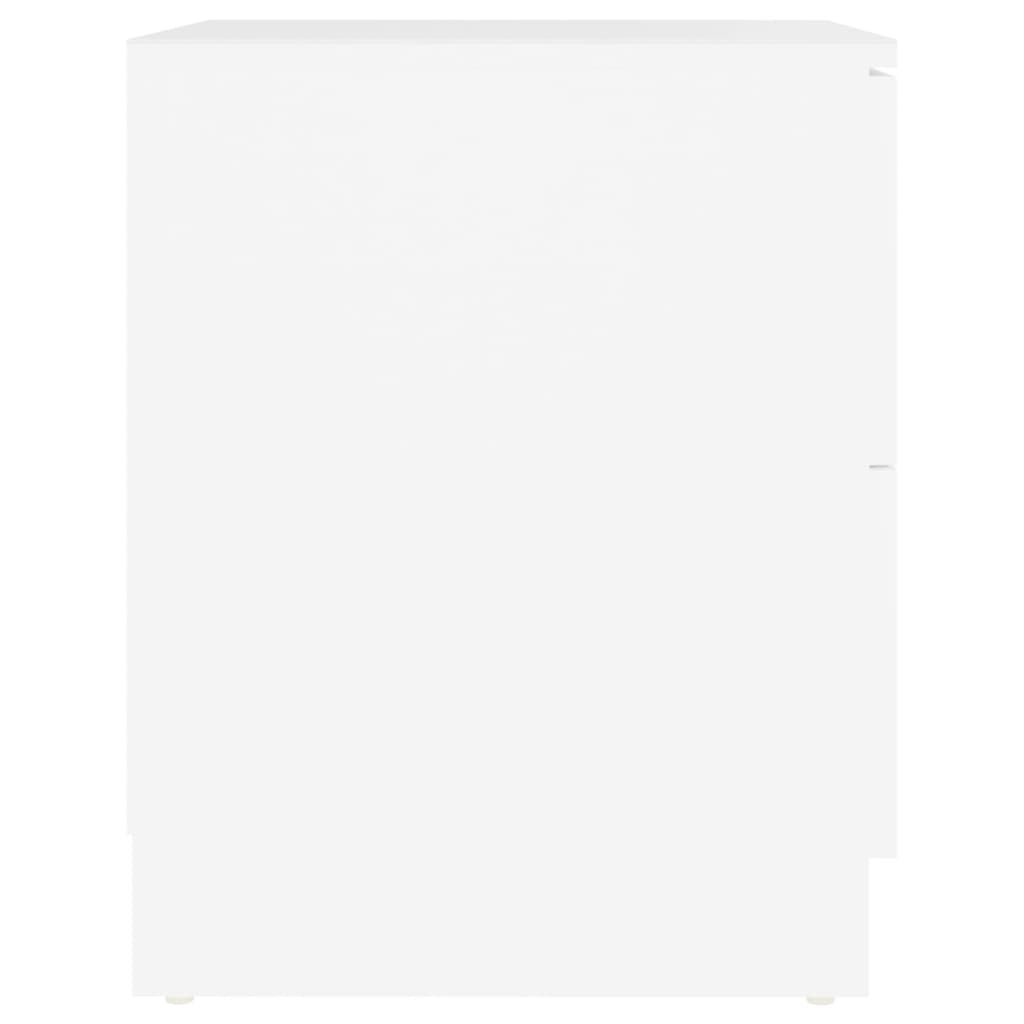 Mesas de cabeceira 2 pcs 40x40x50 cm contraplacado branco