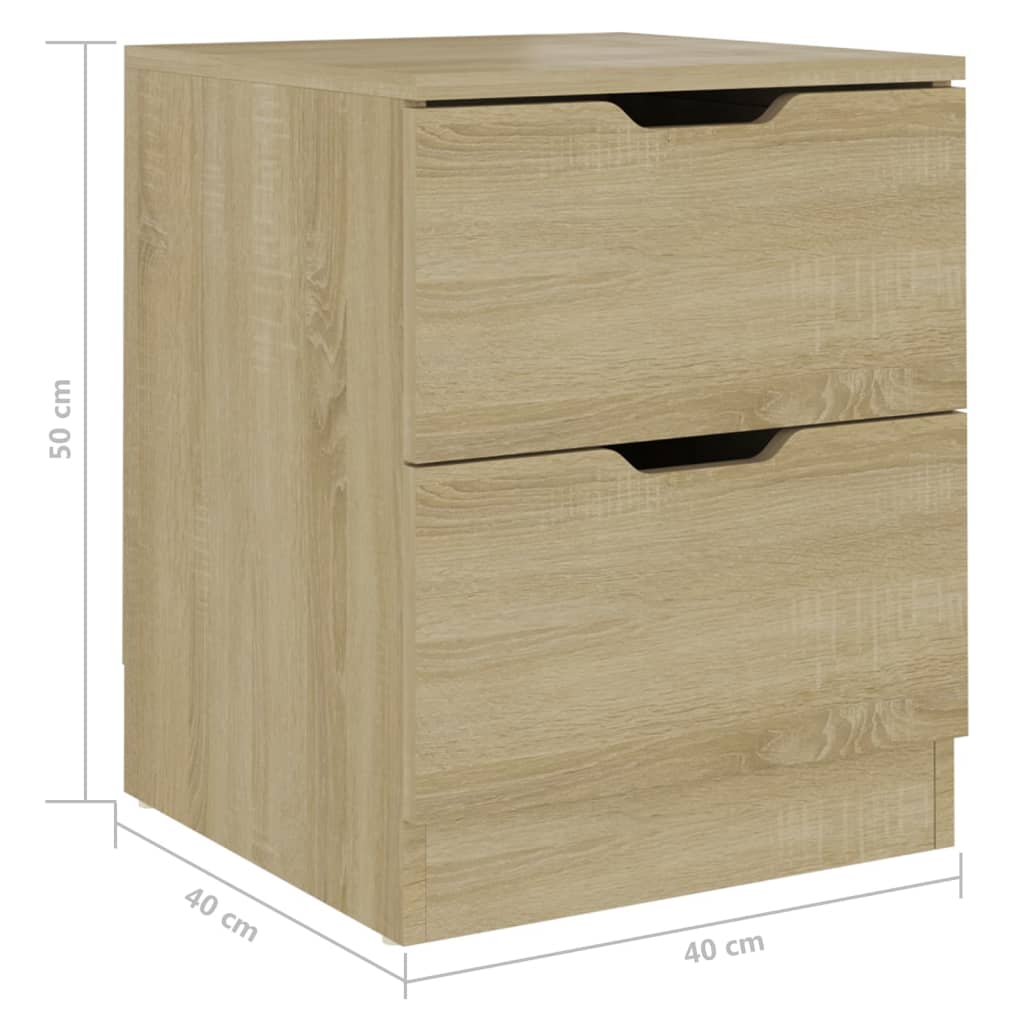 Mesa de cabeceira 40x40x50 cm contraplacado cor carvalho sonoma