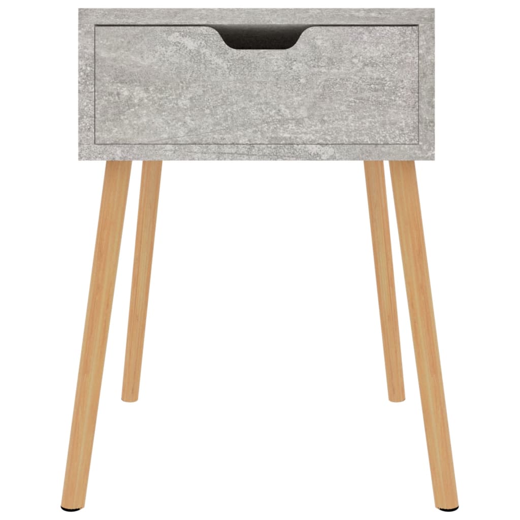 Mesa de cabeceira 40x40x56 cm derivados madeira cinza cimento