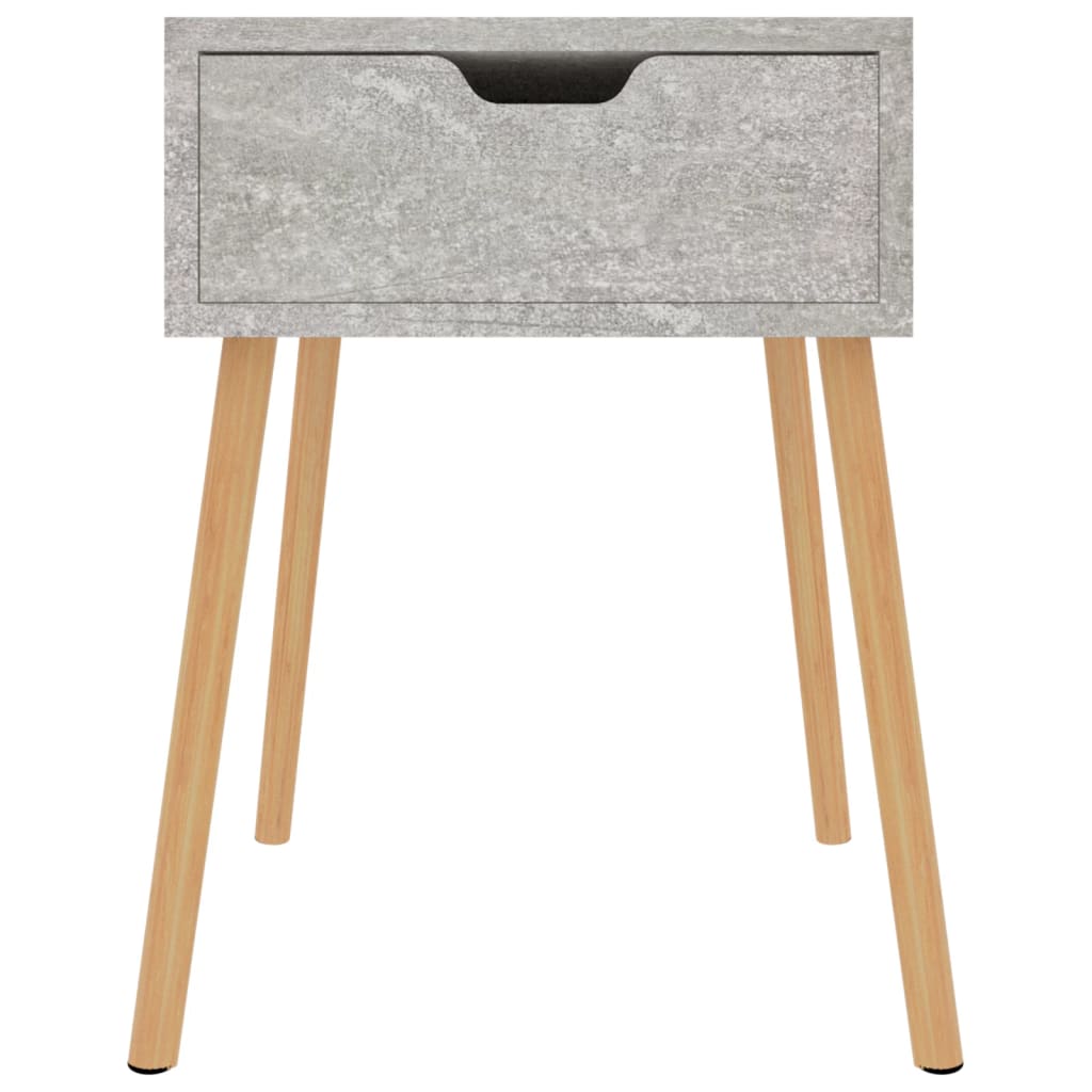 Mesas de cabeceira 2 pcs derivados madeira cinza cimento