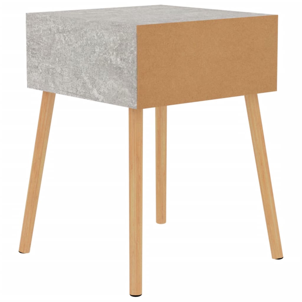 Mesas de cabeceira 2 pcs derivados madeira cinza cimento