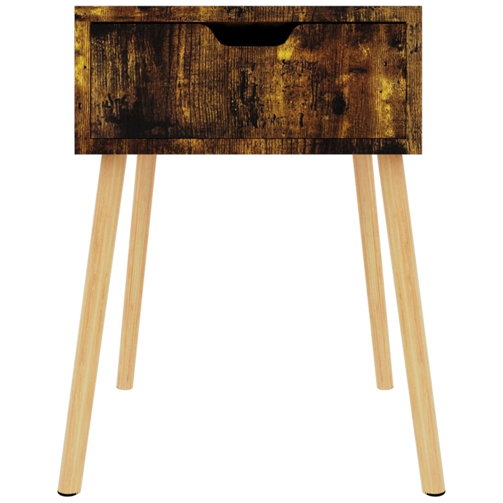 Mesa de cabeceira 40x40x56 cm derivados madeira carvalho fumado