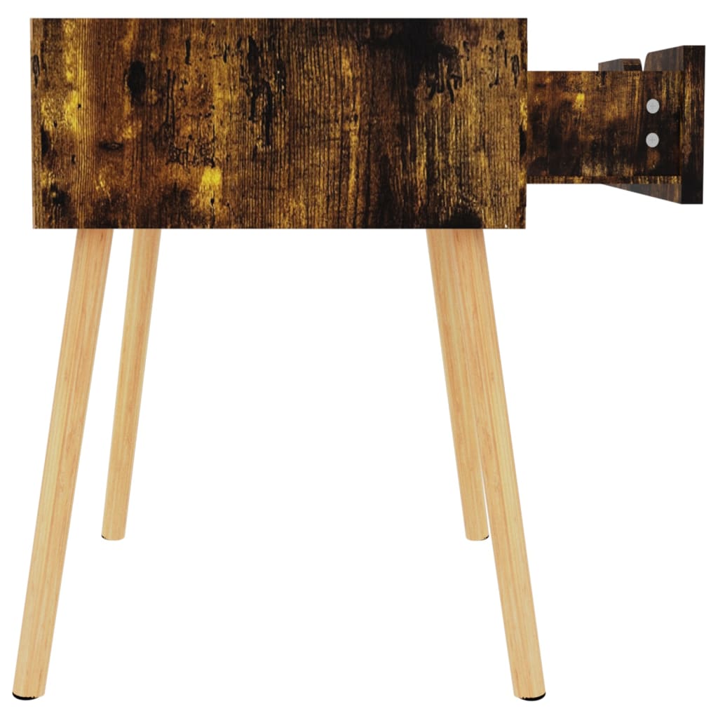 Mesa de cabeceira 40x40x56 cm derivados madeira carvalho fumado