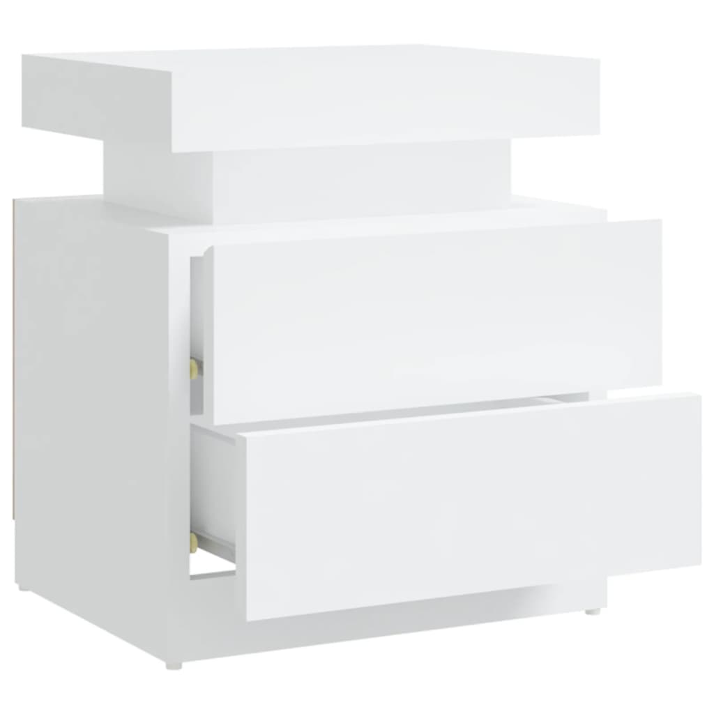 Mesa de cabeceira derivados de madeira branco