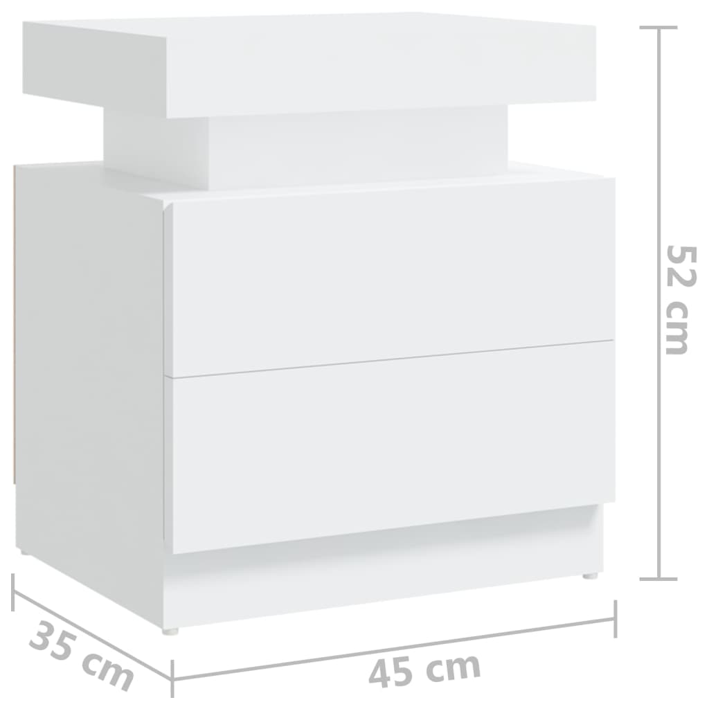 Mesa de cabeceira derivados de madeira branco