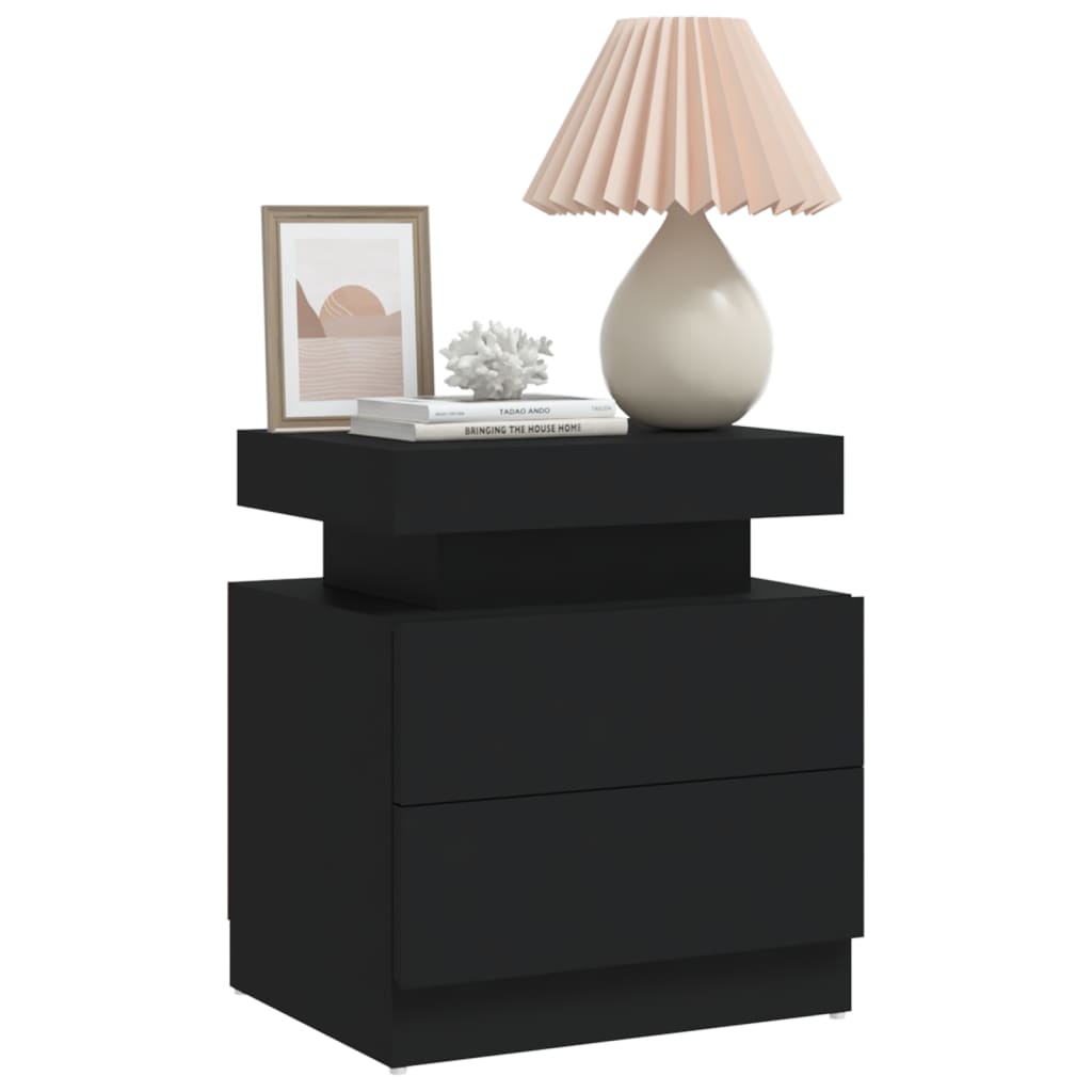 Mesa de cabeceira 45x35x52 cm derivados madeira cinzento
