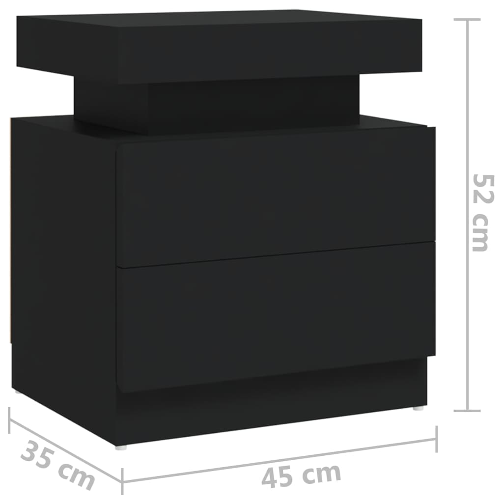 Mesa de cabeceira 45x35x52 cm derivados madeira cinzento