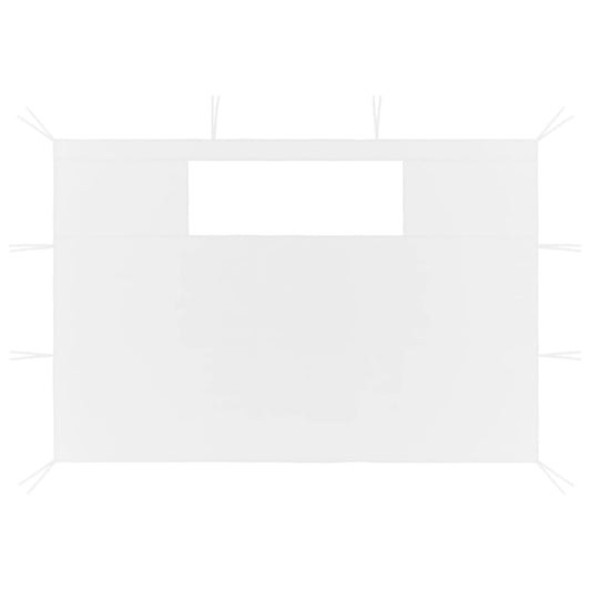 Paredes laterais para gazebo com janelas 2 pcs branco