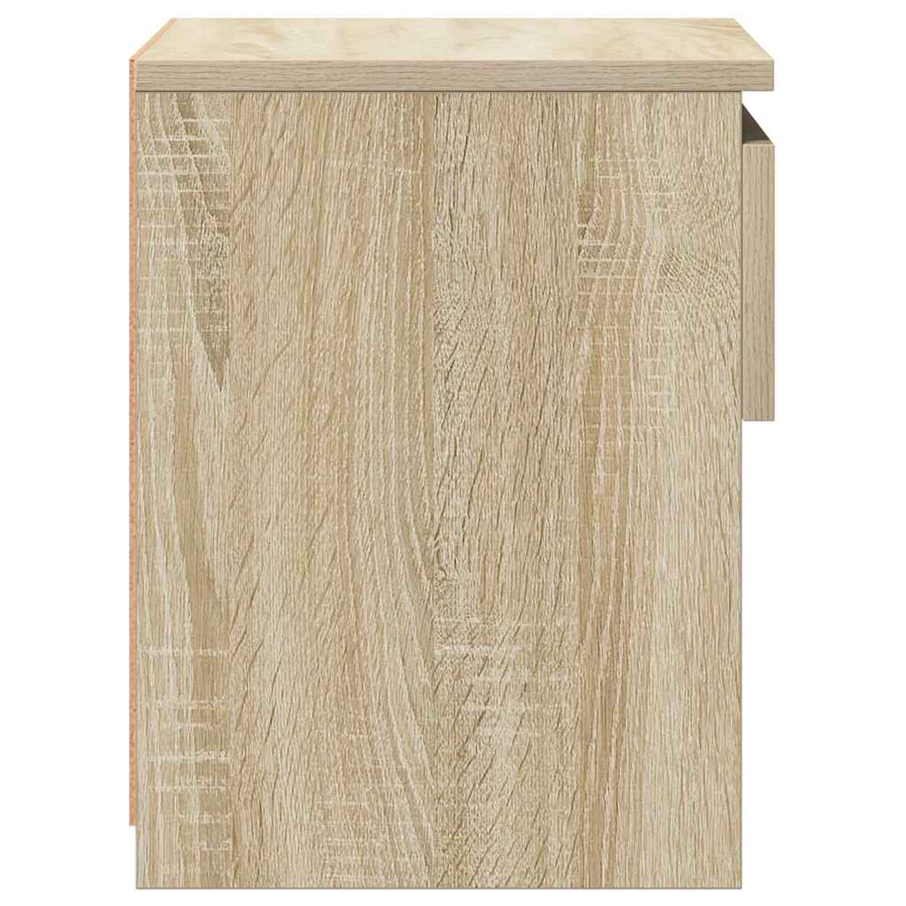 Mesas de cabeceira 2 pcs 40x30x39 cm contraplacado carv. sonoma
