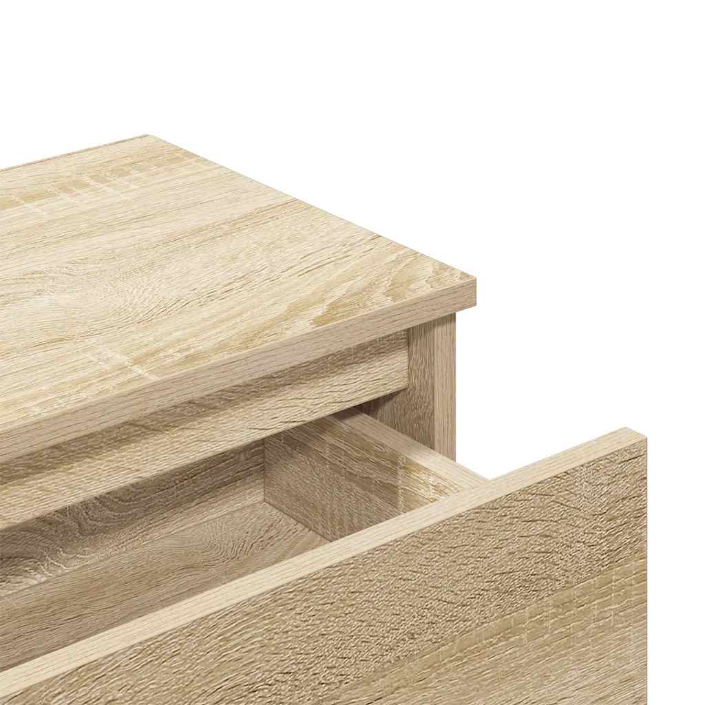 Mesas de cabeceira 2 pcs 40x30x39 cm contraplacado carv. sonoma