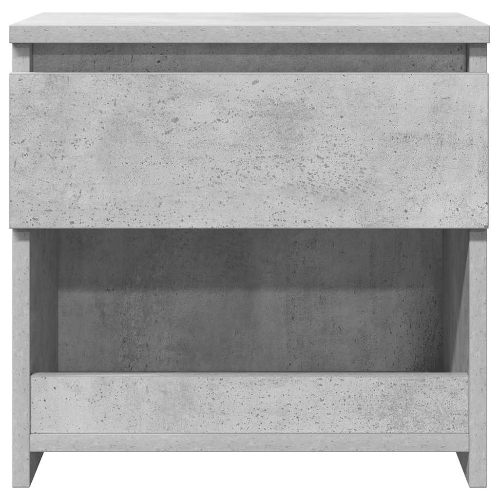 Mesa de cabeceira 40x30x39 cm contraplacado cinzento cimento