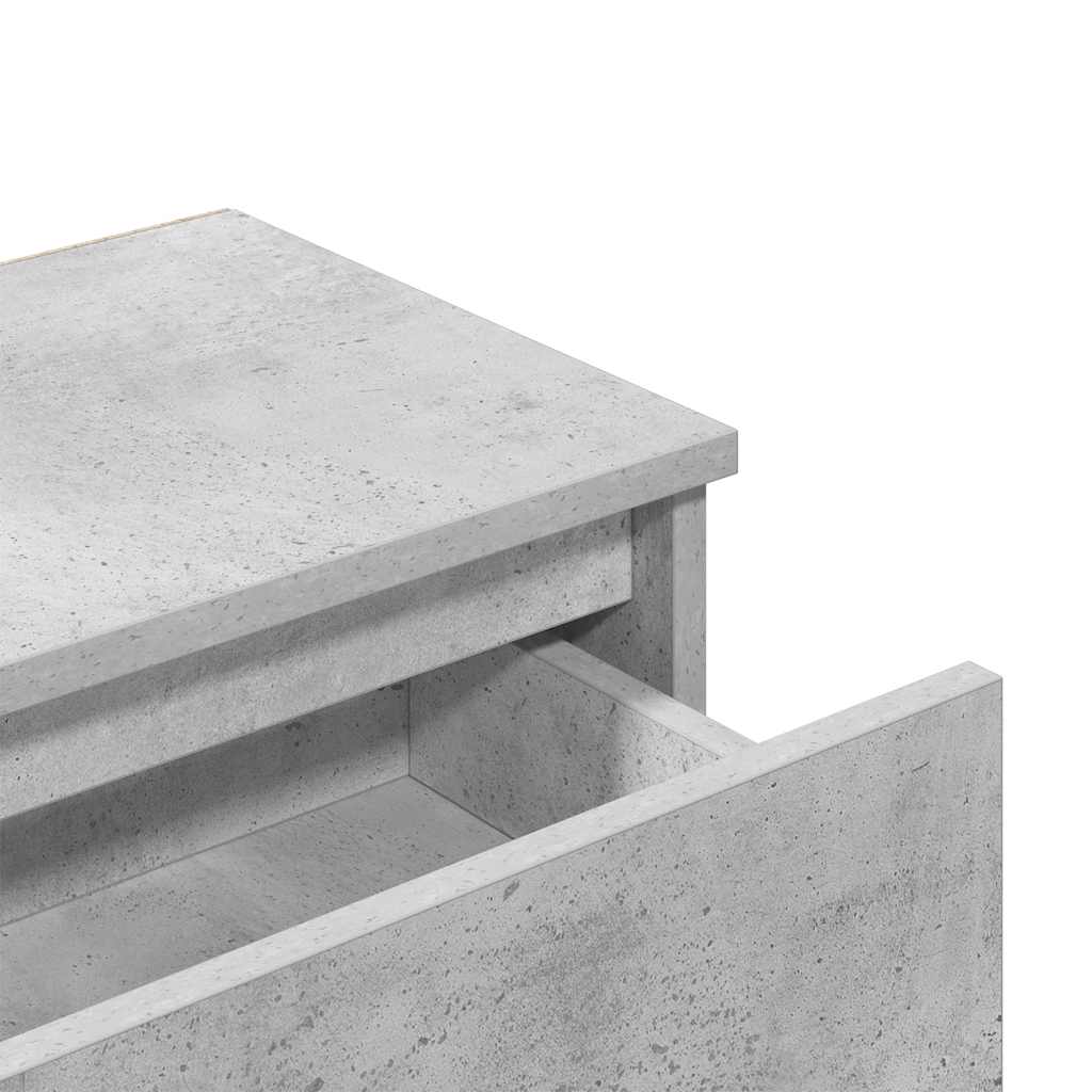 Mesa de cabeceira 40x30x39 cm contraplacado cinzento cimento