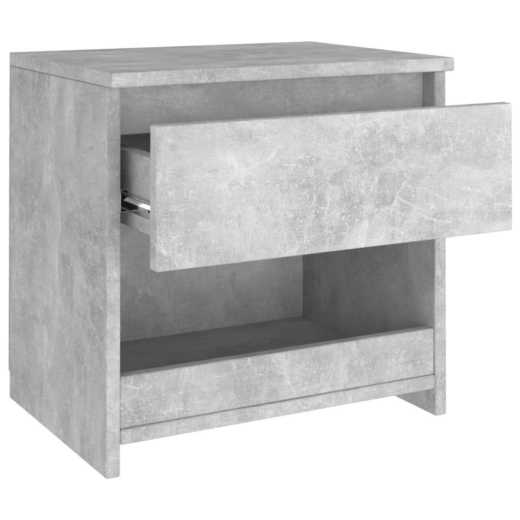 Mesas de cabeceira 2 pcs 40x30x39 cm contrapl. cinzento cimento