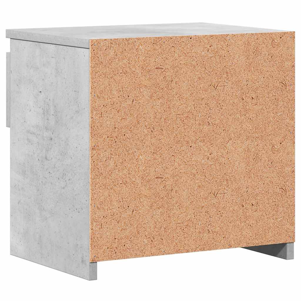 Mesas de cabeceira 2 pcs 40x30x39 cm contrapl. cinzento cimento