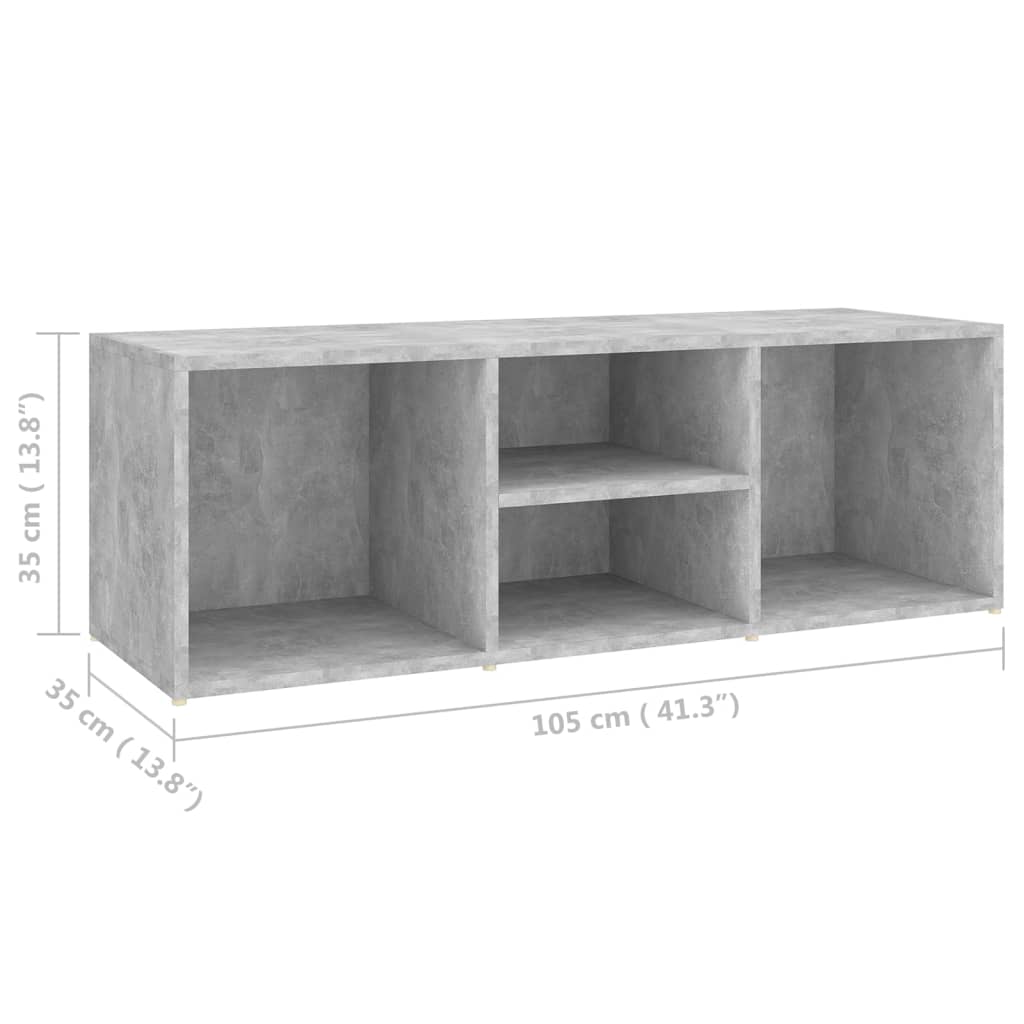 Sapateira 105x35x35 cm derivados de madeira cinzento cimento
