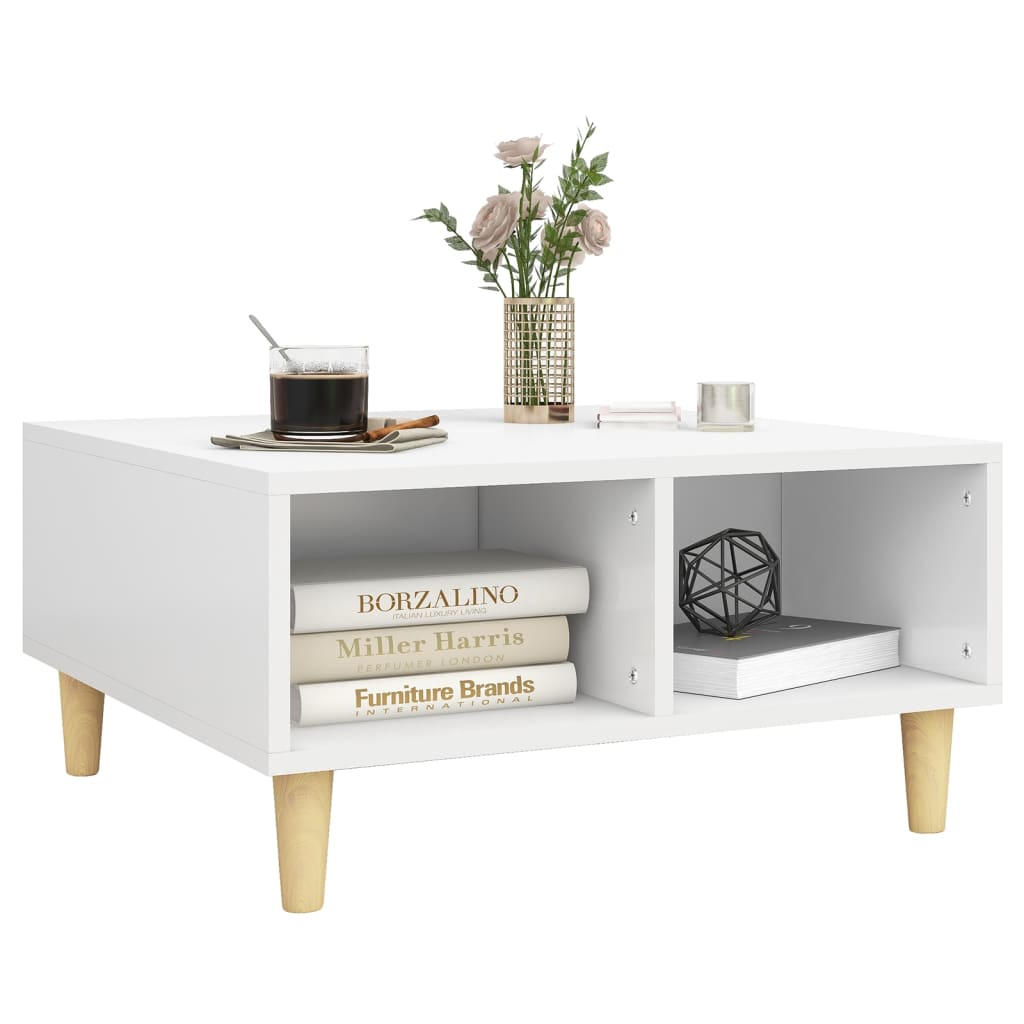 Mesa de centro 60x60x30 cm contraplacado branco