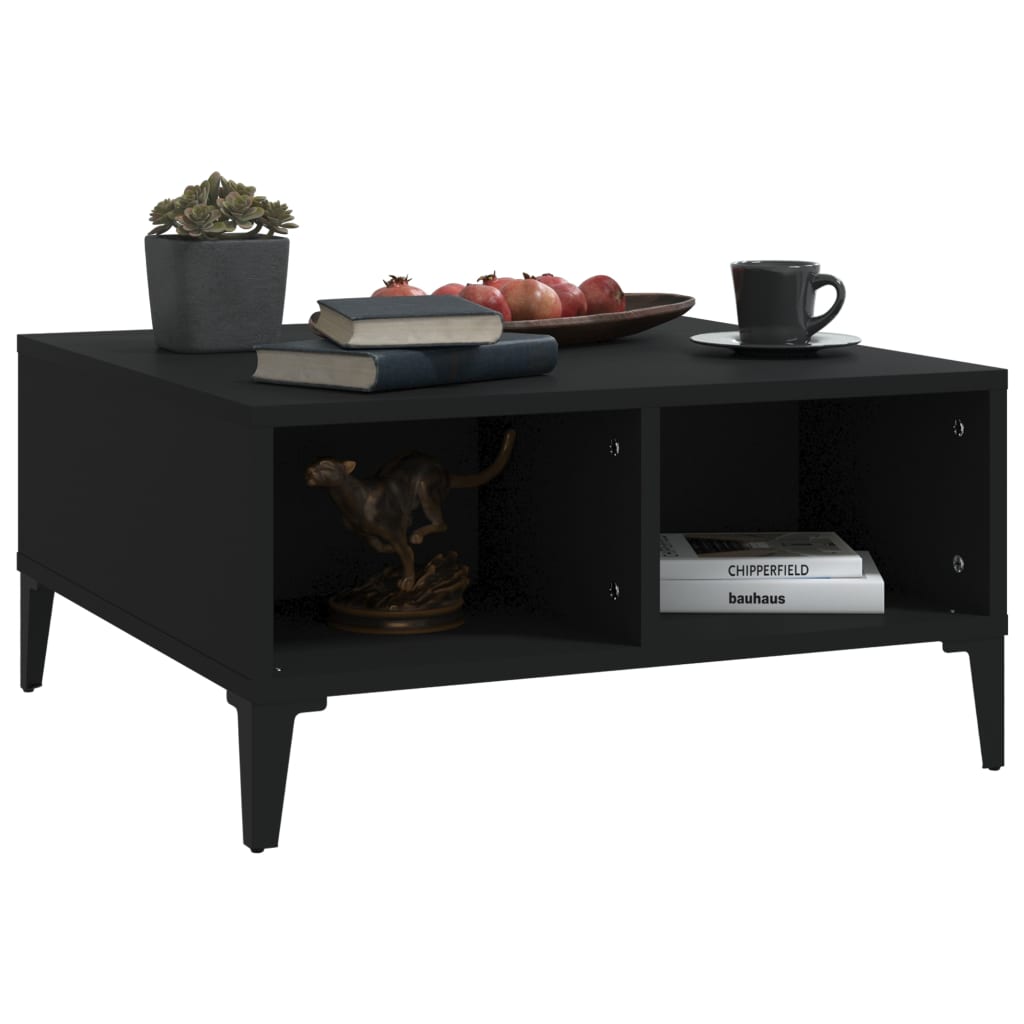 Mesa de centro 60x60x30 cm contraplacado preto