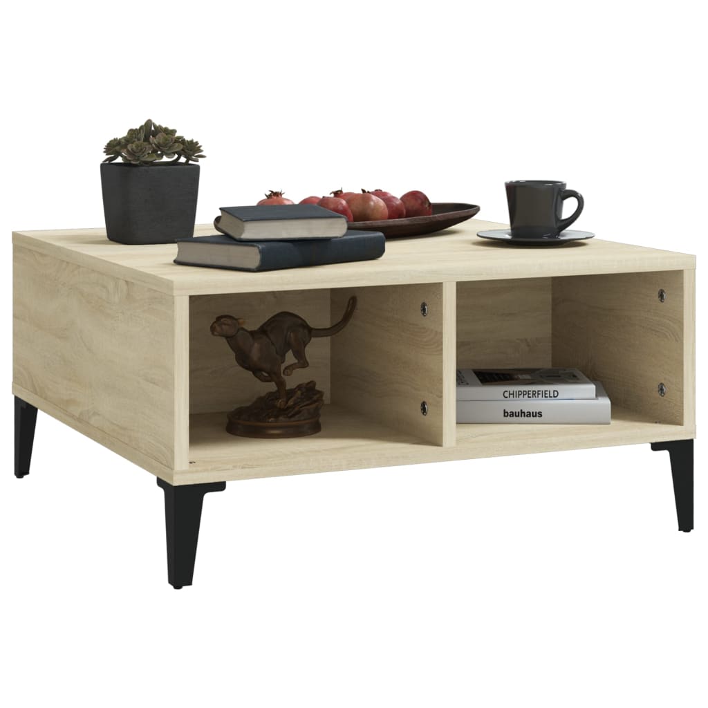 Mesa de centro 60x60x30 cm derivados de madeira carvalho sonoma