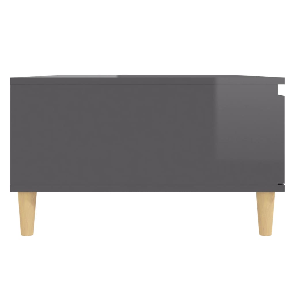 Mesa de centro 90x60x35cm derivados de madeira cinza brilhante