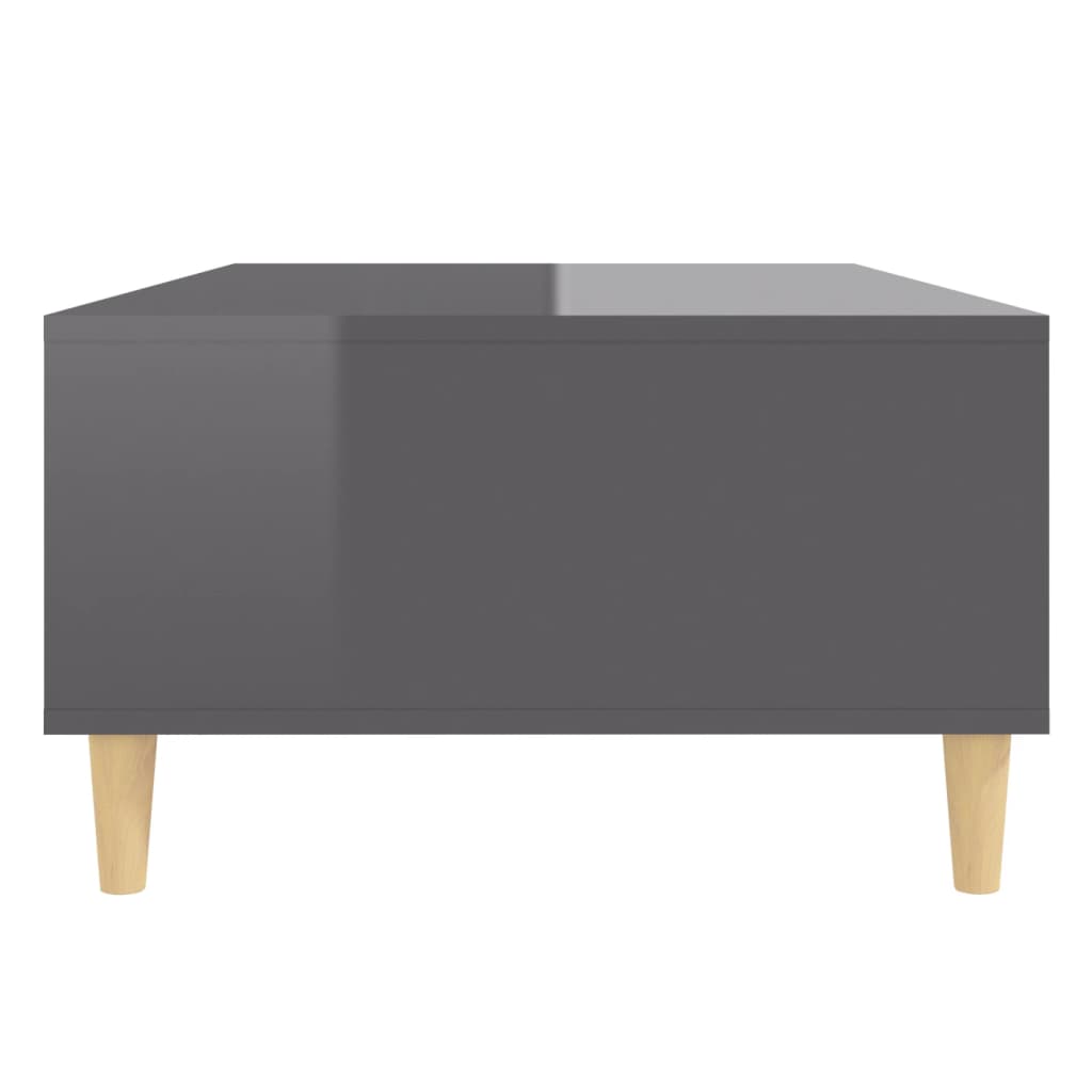 Mesa de centro derivados de madeira cinza brilhante