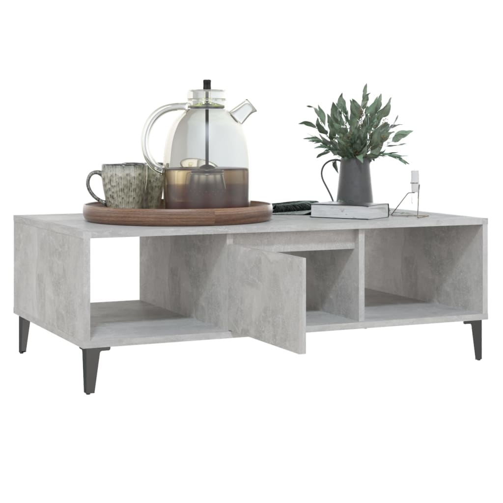 Mesa de centro derivados de madeira cinzento cimento