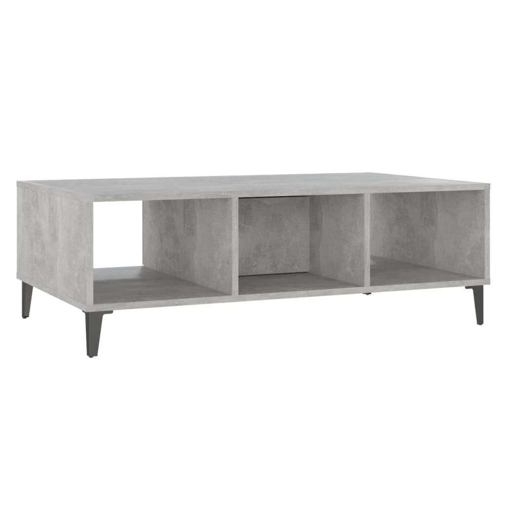 Mesa de centro derivados de madeira cinzento cimento