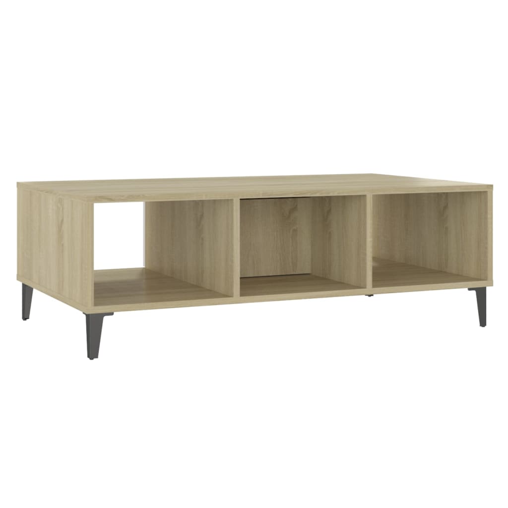 Mesa de centro derivados de madeira branco/carvalho sonoma
