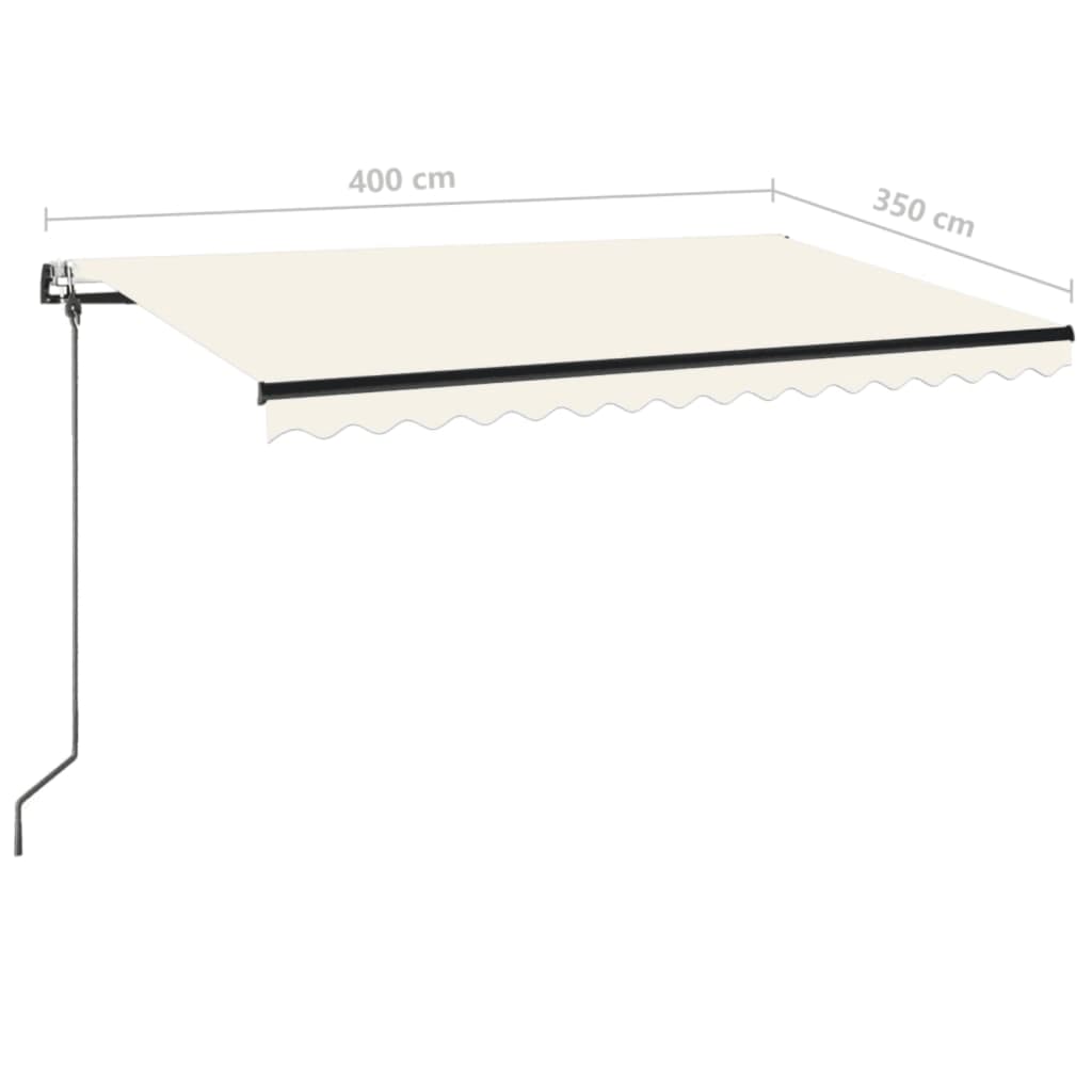 Toldo retrátil automático 400x350 cm creme