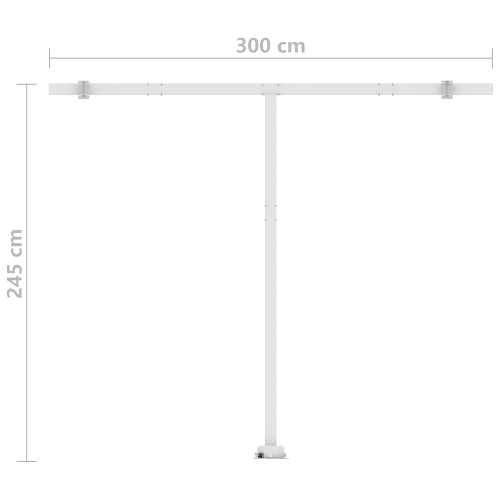 Toldo automático independente 300x250 cm antracite
