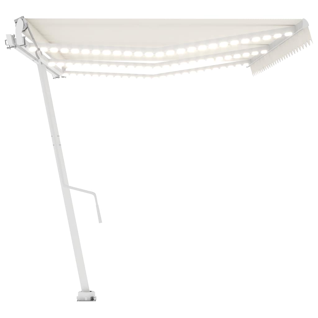 Toldo automático com LED e sensor de vento 600x300 cm cor creme